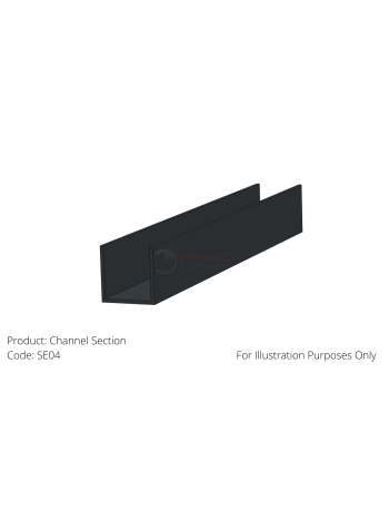 Channel Section Stock Extrusion - 2.5m in Length